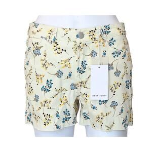 Gigi Denim Shorts - Cream Floral - 27